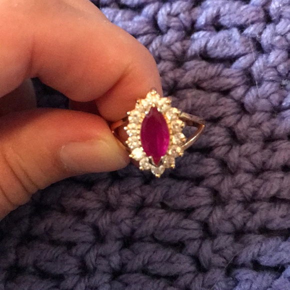 Synthesized Ruby Ring - Picture 4 of 5